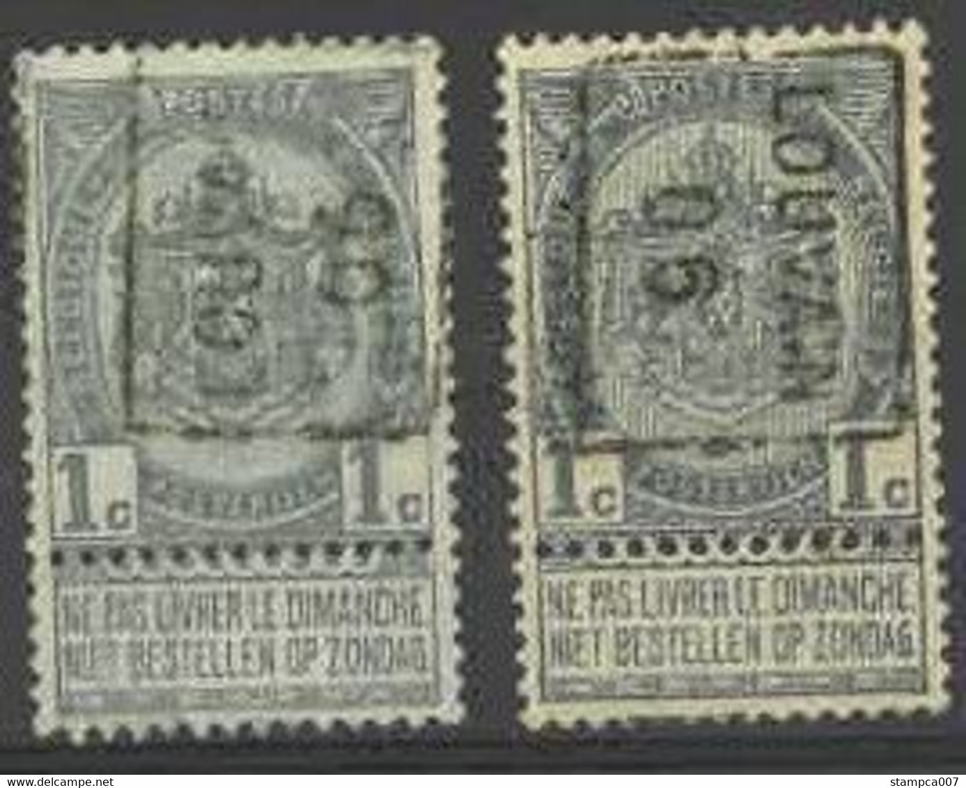 Preo Louvain ( Leuven ) 1906 Position A + B => Centrale Stempel - Rollenmarken 1900-09