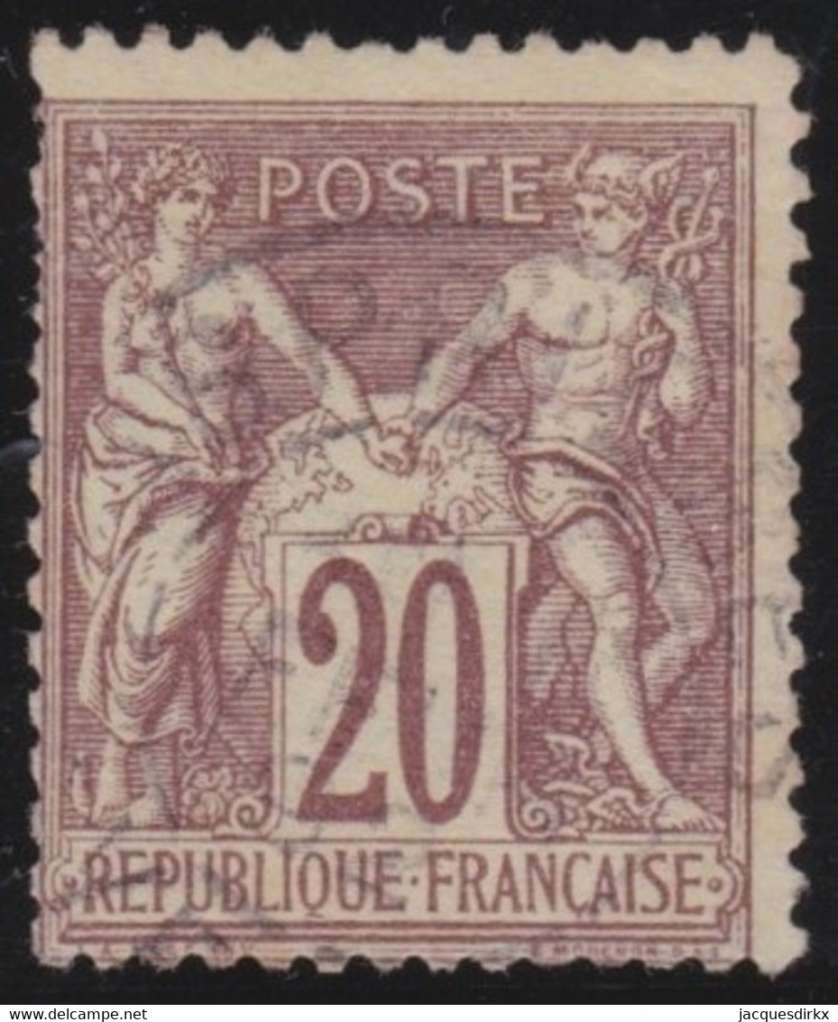 France   .   Y&T  .   67      .     O    .    Oblitéré - 1876-1878 Sage (Type I)