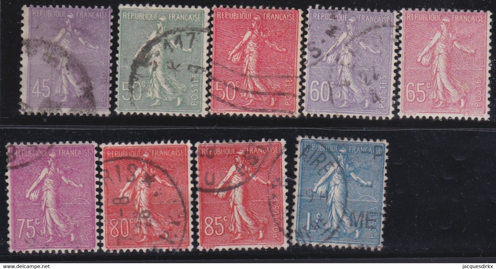 France     .   Y&T    .    197/205    .     O  (201: * )      .      Oblitéré - Used Stamps