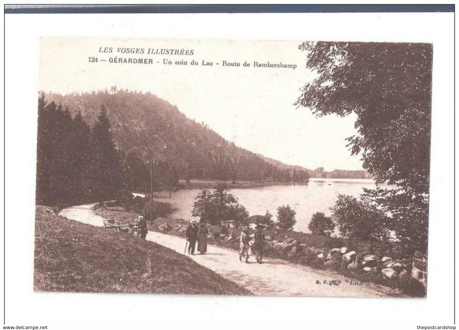 CPA 88 - GERARDMER - Le Lac Et Le Ponton De La Route Du Champs De Tir Pier No.124 - Editeur: B.F / Numéro: 124 - Gerardmer