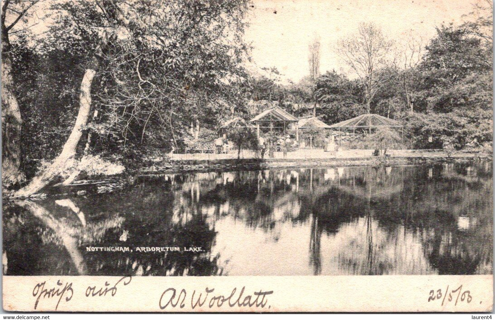 (1 N 1) VERY OLD- B/w - UK - Posted To France 1916 - Notthingam Arboretum LAke - Nottingham