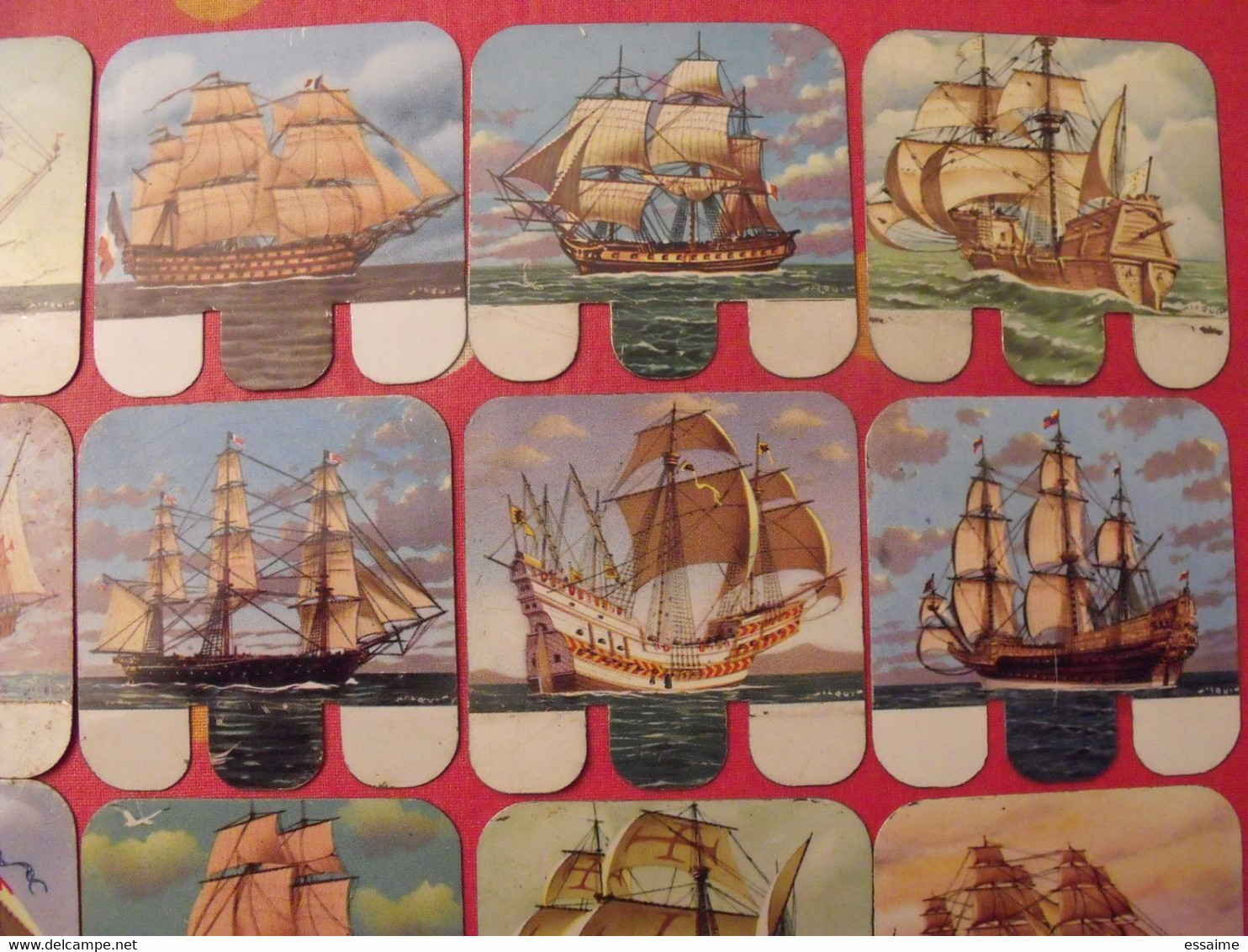 Lot De 16 Plaquettes Bateaux Voiliers. Huilor Samo Dulcine. Collection Complète. Lot 21 - Plaques En Tôle (après 1960)