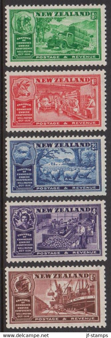 1936. New Zealand. CHAMBER OF COMMERCE. Complete Set  Never Hinged. (MICHEL 226-230) - JF527127 - Brieven En Documenten