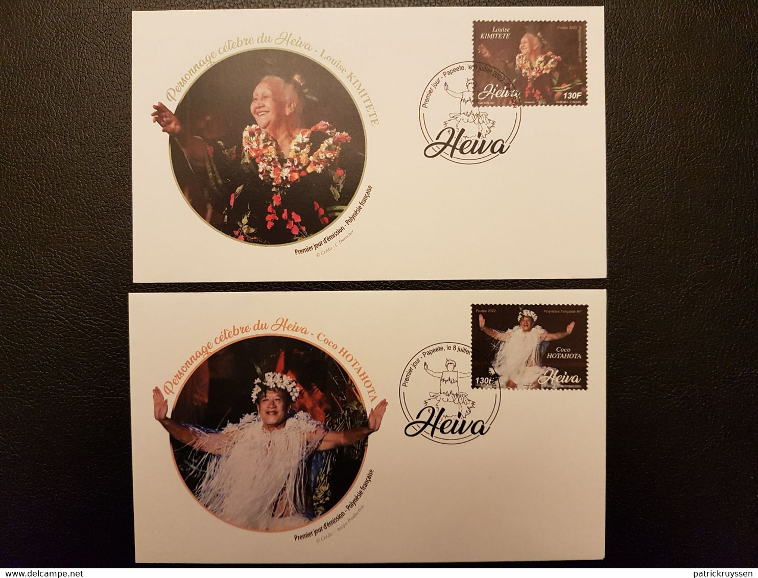 Polynesia 2022 Polynesie Dancer Coco HOTAHOTA Louise KIMITETE Tahitian Dance 2v FDC PJ - Unused Stamps