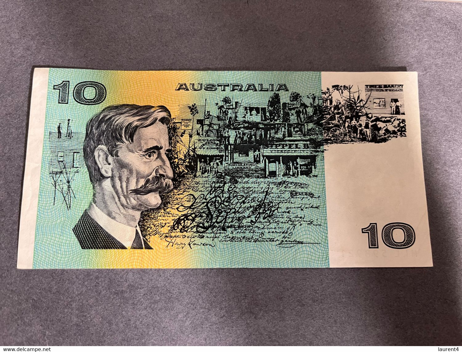 (1 N 3) Australia - $ 10.00 (older Henry Lawson) Banknote (MLL 598921) - 1966-72 Reserve Bank Of Australia