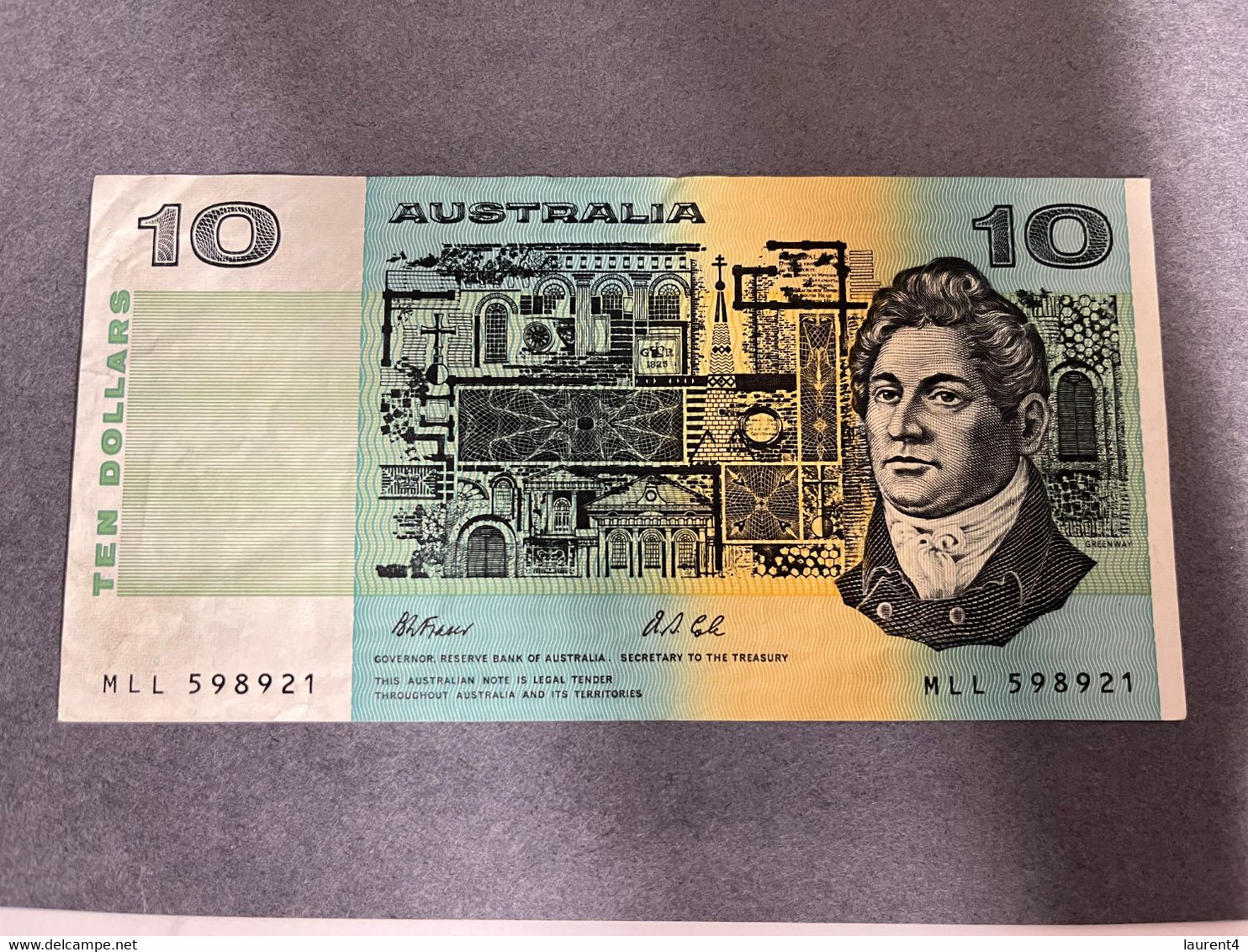 (1 N 3) Australia - $ 10.00 (older Henry Lawson) Banknote (MLL 598921) - 1966-72 Reserve Bank Of Australia