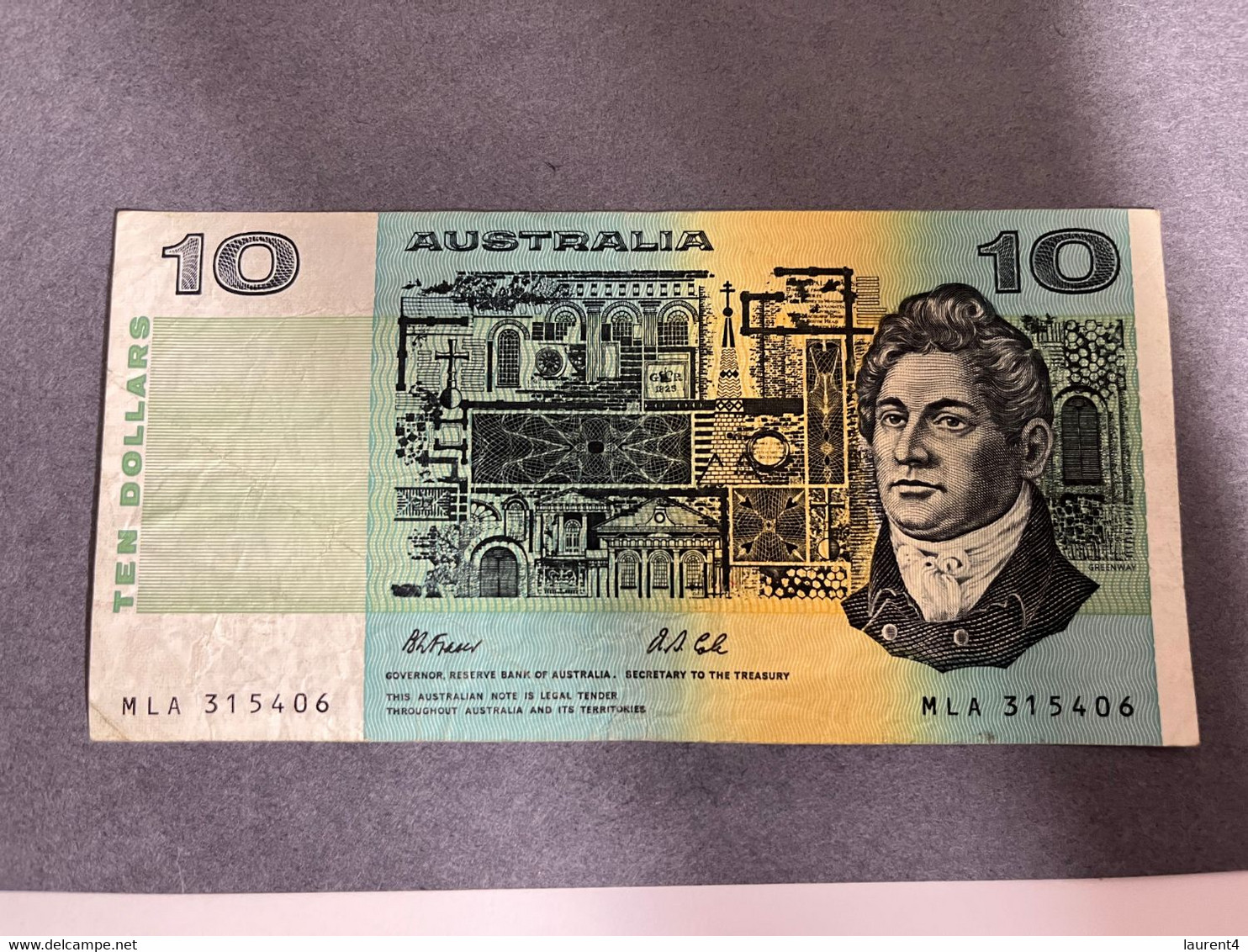 (1 N 3) Australia - $ 10.00 (older Henry Lawson) Banknote (MLA 315406) - 1966-72 Reserve Bank Of Australia