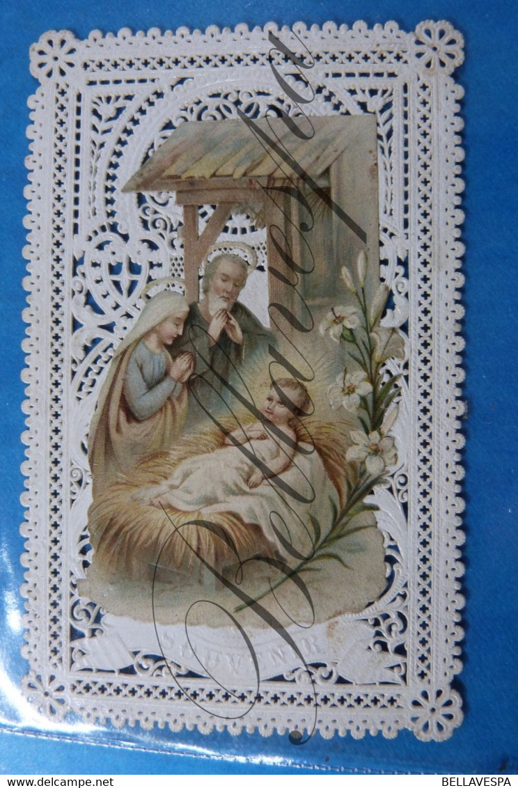 Holy Family Card  Dentelle Kant  Lace    Xmas Nöel - Andachtsbilder