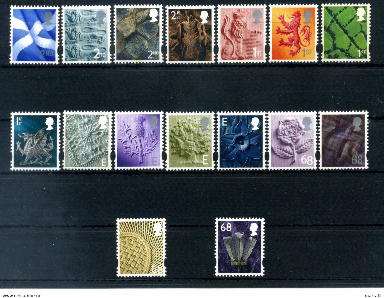 2003 GRAN BRETAGNA SET MNH ** Un. 2509/2524 Emblemi Regionali - Unused Stamps