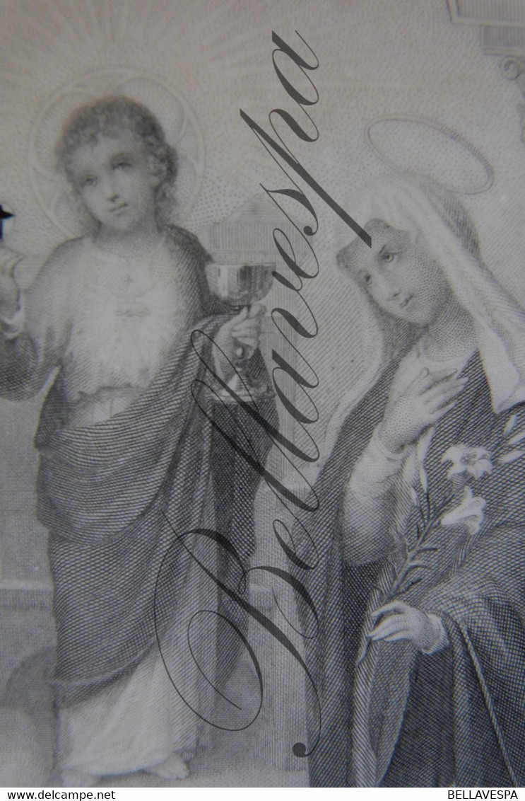 Holy  Card   Celuloid  Gravure On Celuloid Mson Bouasse Lebel 4178 Paris. Nourri Du Pain Des Anges Assisté Par Marie - Andachtsbilder