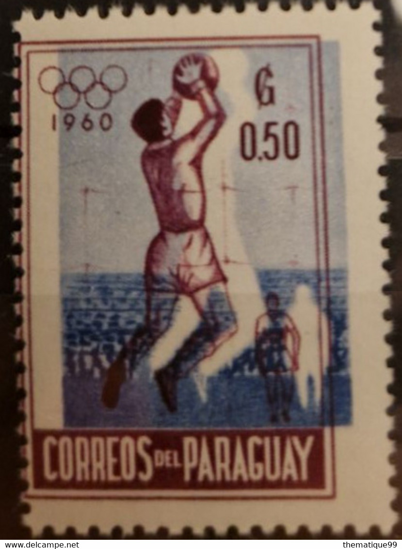 Timbre Du Paraguay Avec Variété Décalage à Gauche De Couleur, Football Gardien - Ungebraucht