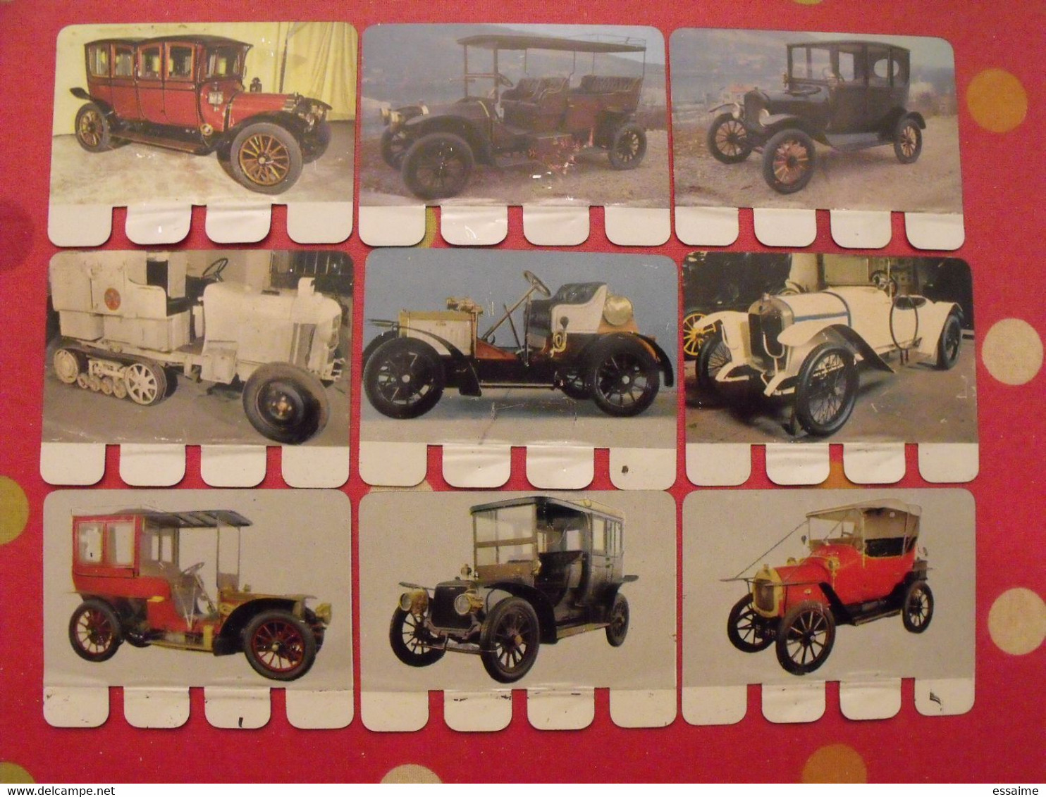 Citroen Herald Peugeot Panhard Leon Bollée Ford Zebre . 9 Plaques En Tôle COOP. "l'auto à Travers Les âges". Lot 16 - Tin Signs (after1960)