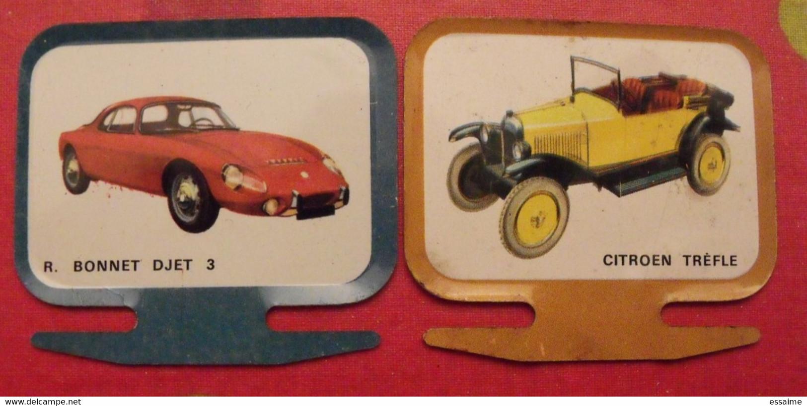 Citroen Trèfle, R. Bonnet Djet 3. 2 Plaques En Tôle Mobil - Tin Signs (vanaf 1961)