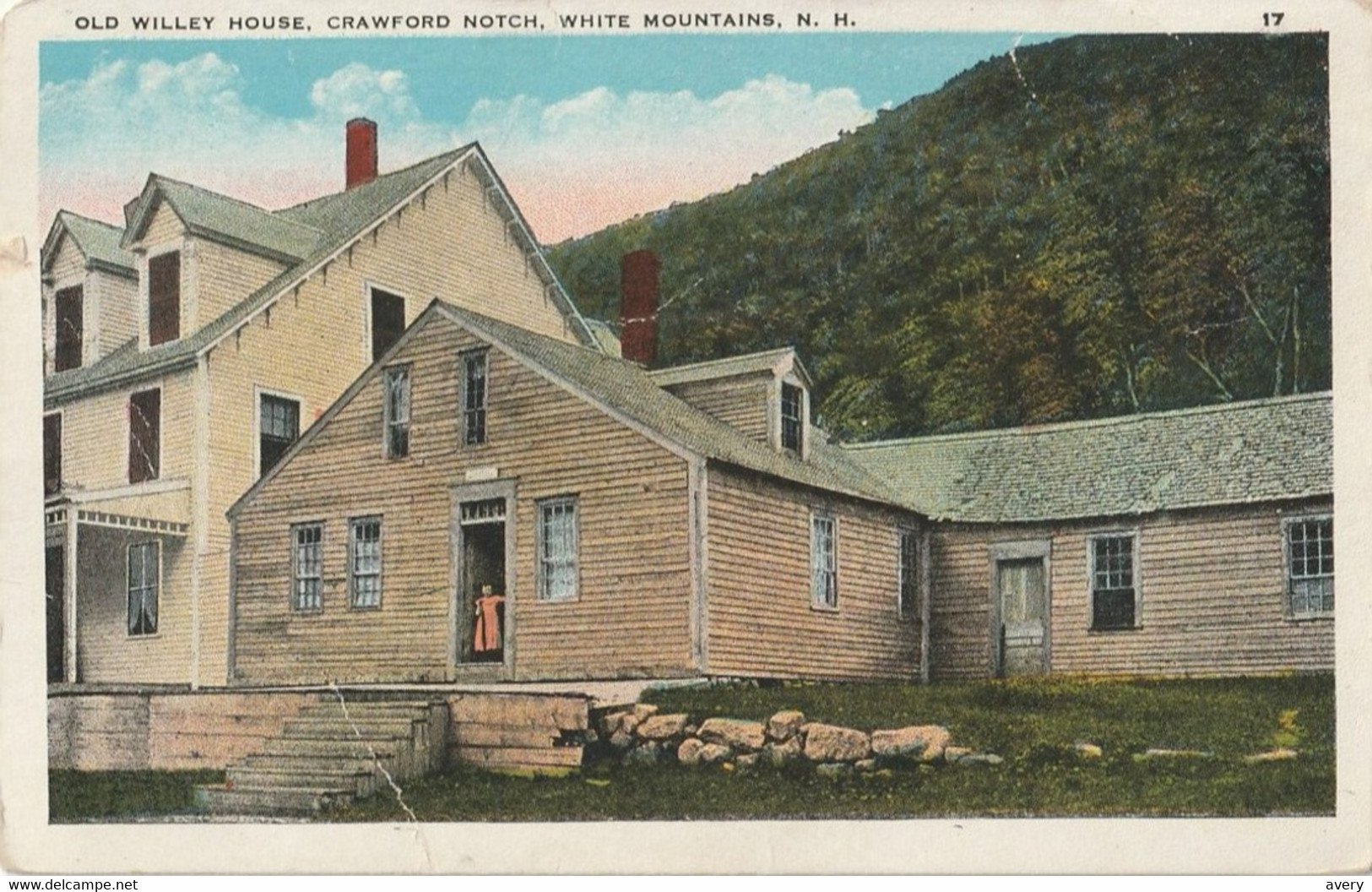 Old Willey House, Crawford Notch, White Mountains, New Hampshire  Crease Bottom Left - White Mountains