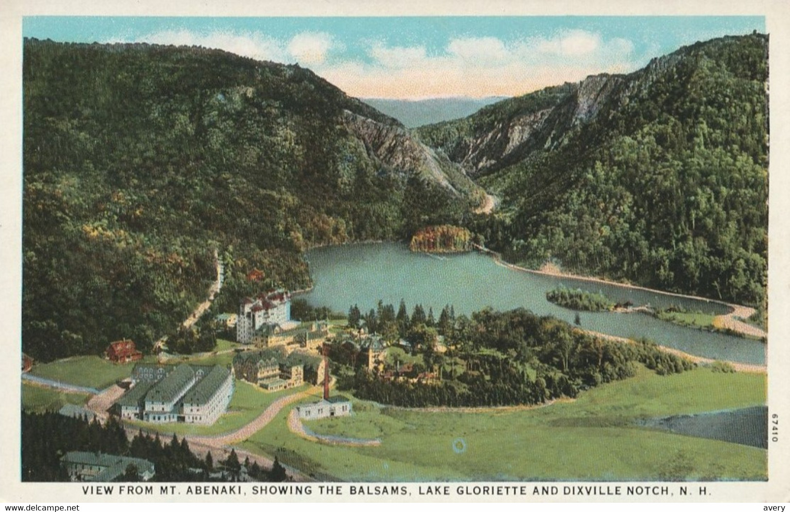 View From Mount Abenaki, Showing The Balsams, Lake Gloriette And Dixville, New Hampshire - White Mountains