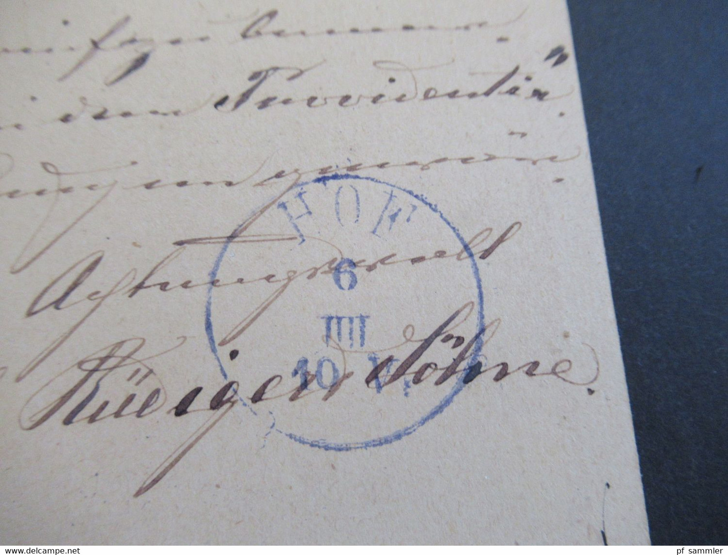 DR Reichspost 3.1873 Ganzsache P1 Adler In Großer Ellipse Stempel Mittweida Nach Hof Mit Ank. Stempel - Storia Postale