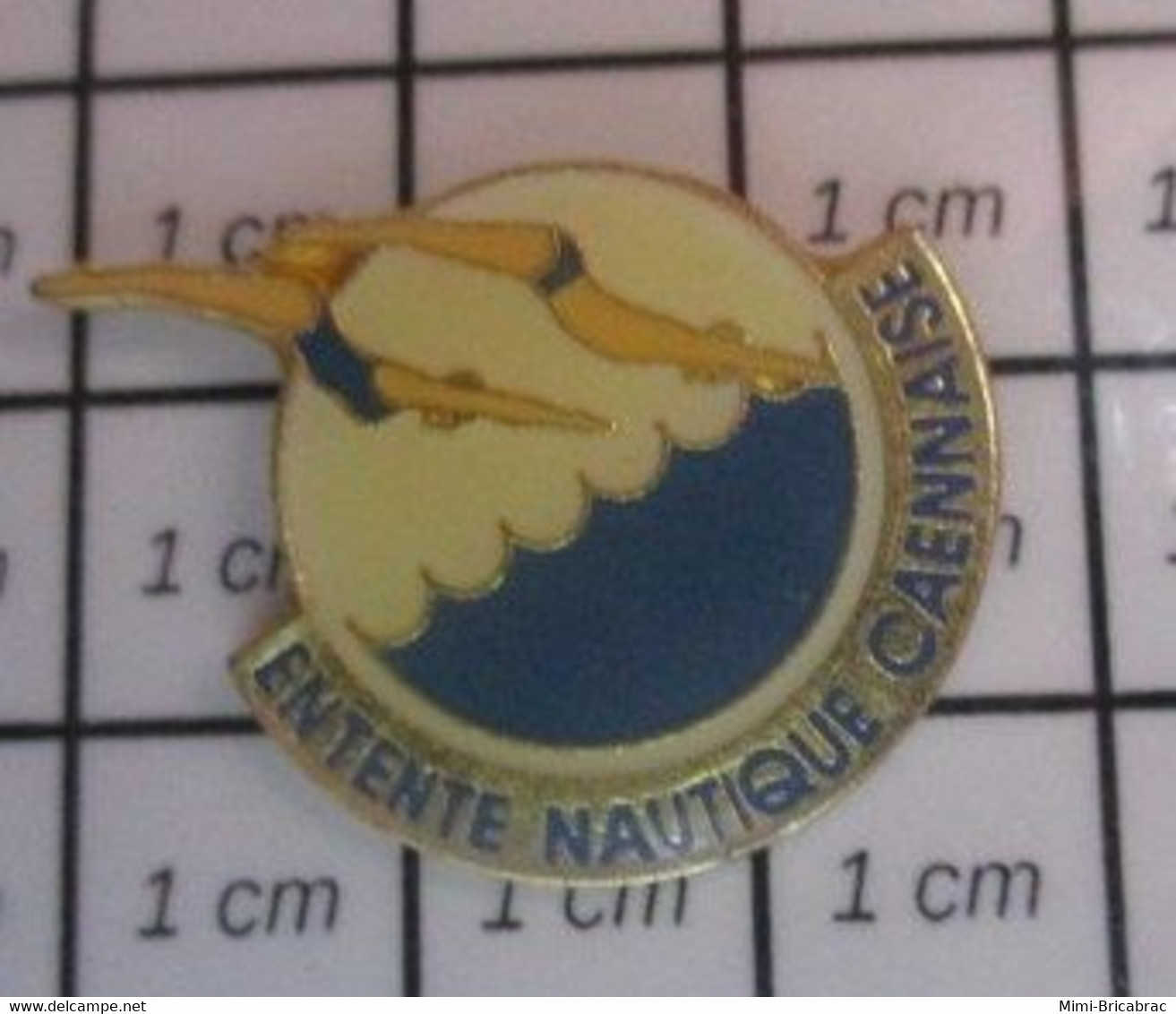 510d Pin's Pins / Beau Et Rare /  SPORTS / CLUB NATATION ENTENTE NAUTIQUE CAENNAISE - Natation