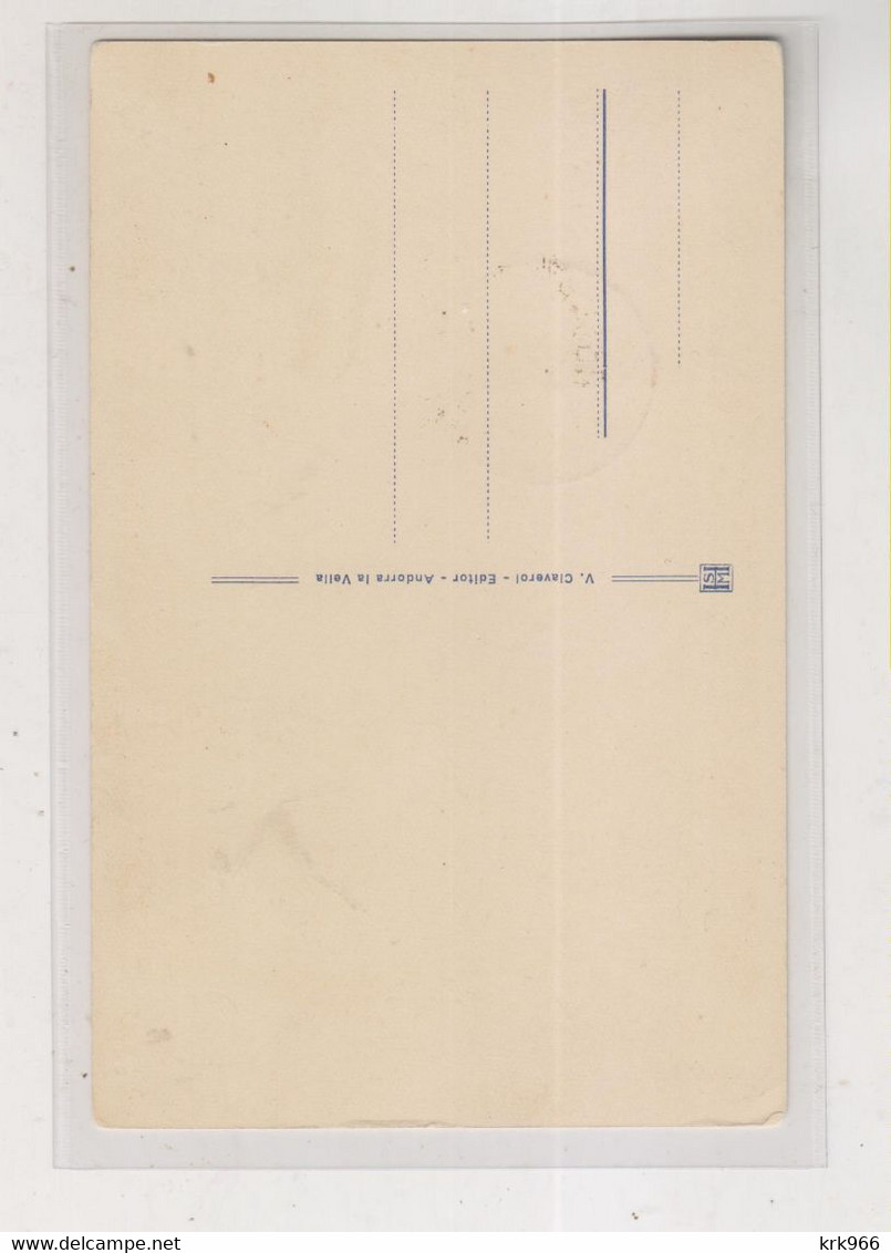 FRENCH ANDORRA 1937 Nice Maximum Card - Brieven En Documenten