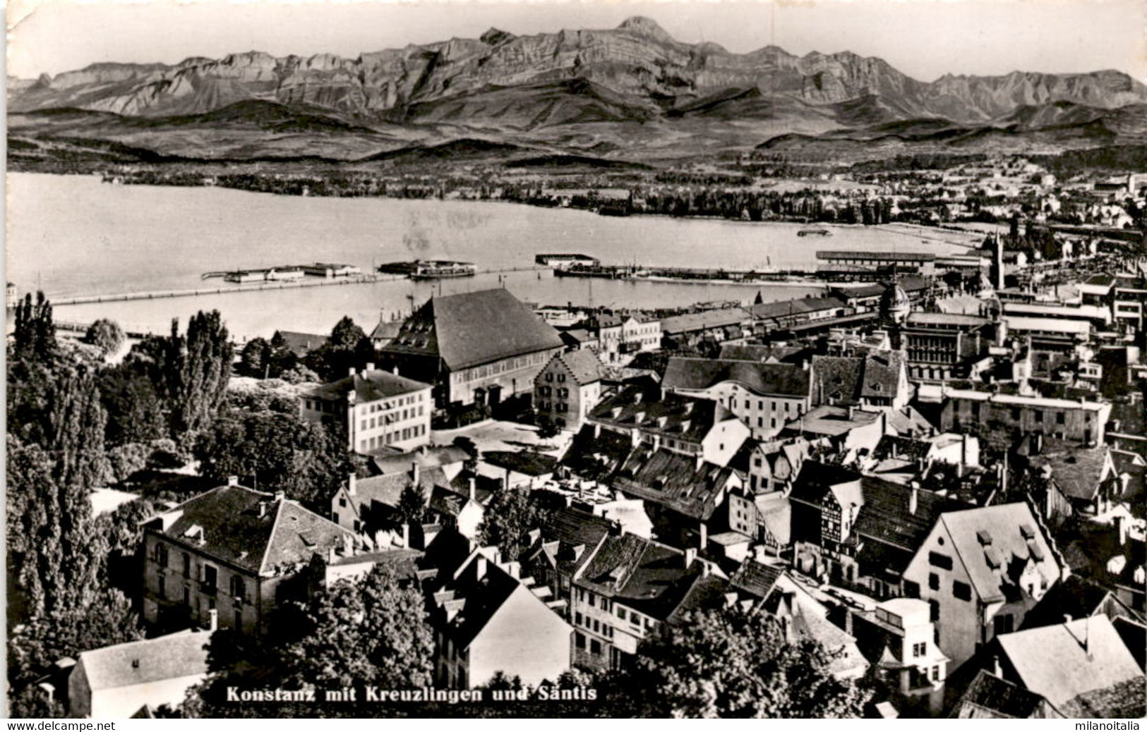 Konstanz Mit Kreuzlingen Und Säntis (3579) * 9. 8. 1954 - Kreuzlingen