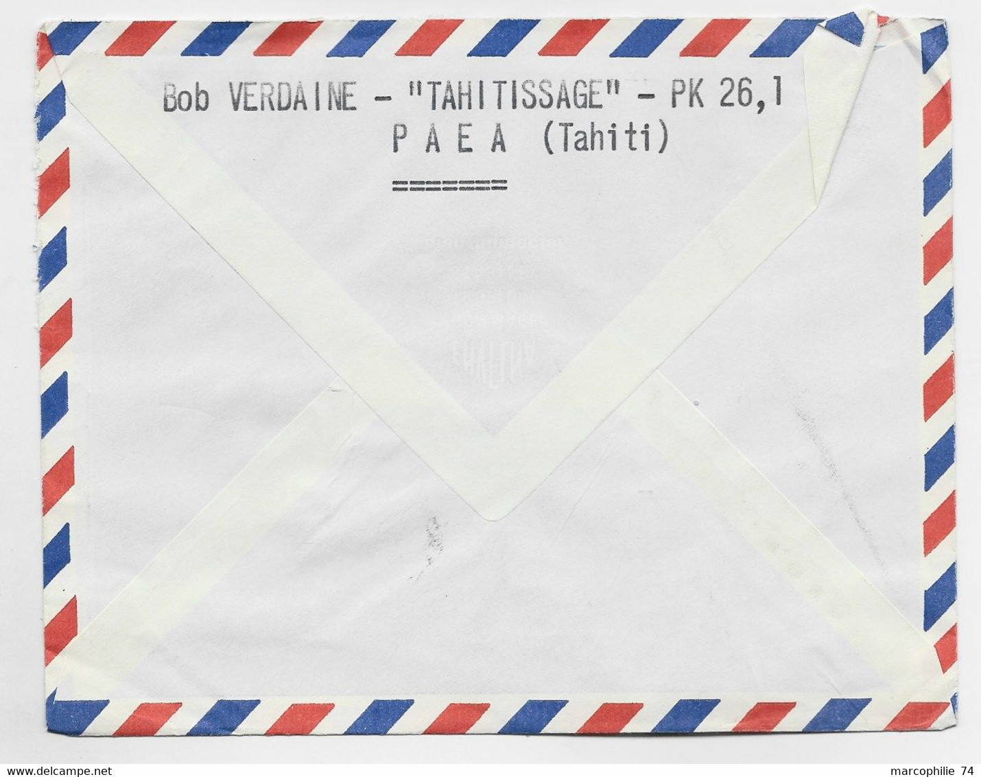 POLYNESIE 20FR SEUL LETTRE COVER PAPEETE RP 8.2.1968 ILE TAHITI POUR SUISSE - Lettres & Documents