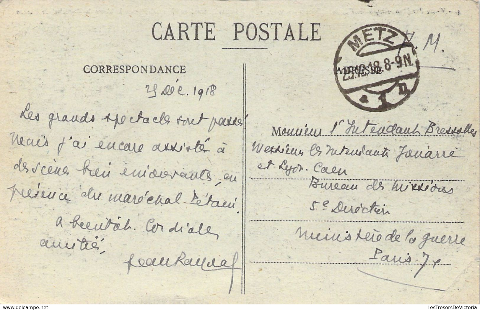 CPA - MILITARIAT - METZ - 8/12/1918 - POINCARE Remet Au Général Pétain Le Bâton De Maréchal De France - Personnages