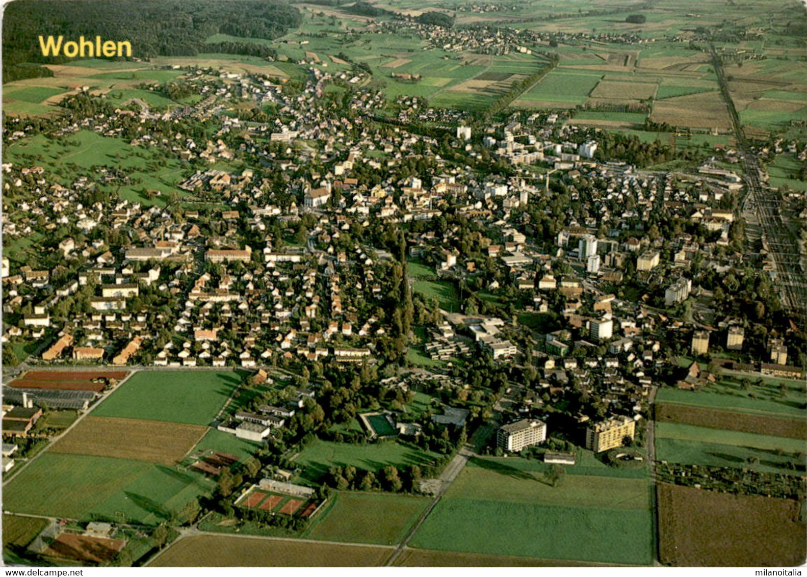 Wohlen AG, Flugaufnahme (2676) * 11. 9. 1985 - Wohlen