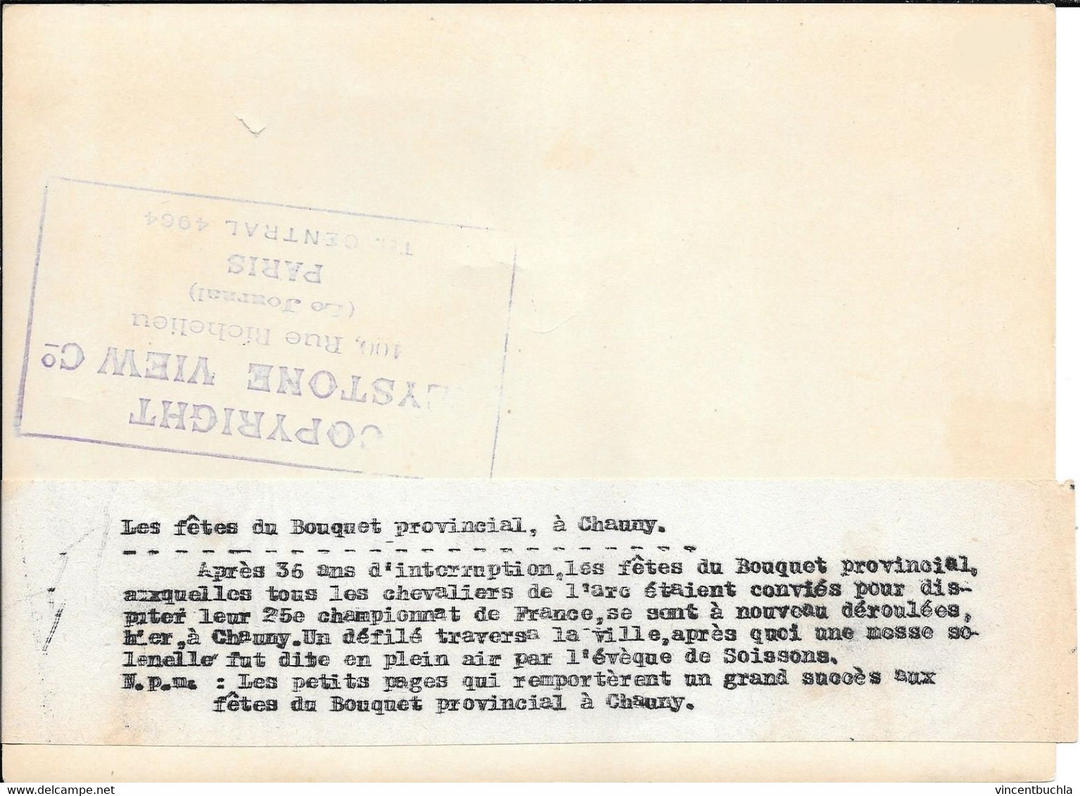 Grande Photo Bouquet Provincial Chauny (Aisne) 17 Mai 1928 25è Championat France 12 Petits Pages Keystone Paris - Tir à L'Arc