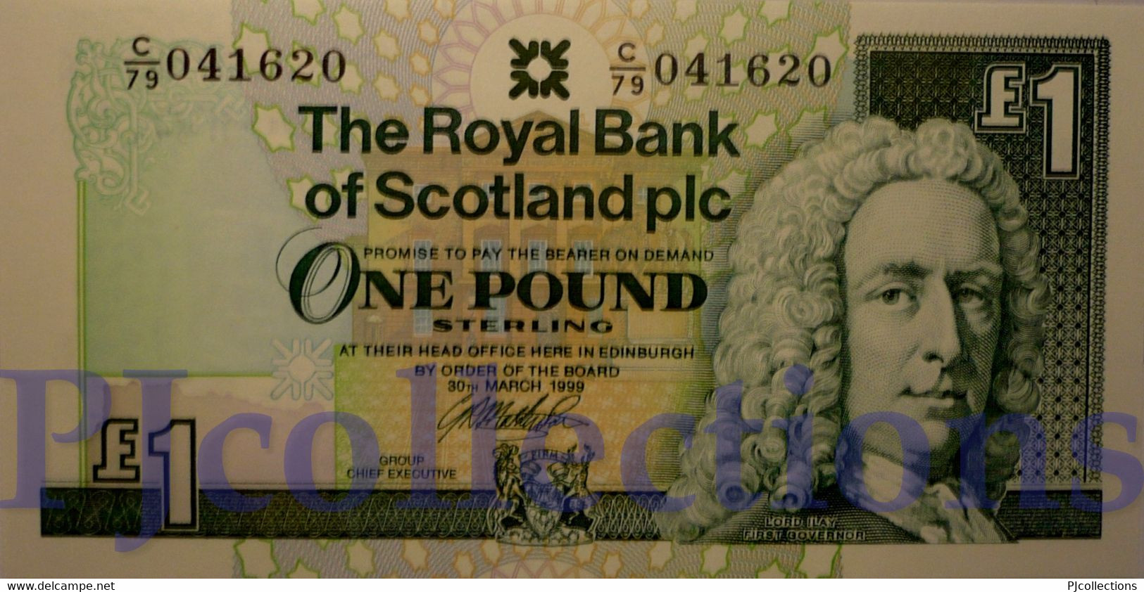 SCOTLAND 1 POUND 1999 PICK 351d UNC - 1 Pond