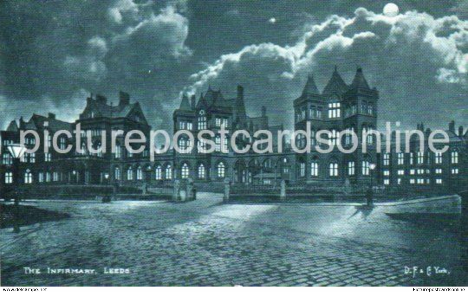 THE INFIRMARY LEEDS OLD  B/W POSTCARD YORKSHIRE BY D.F. & CO YORK - Leeds