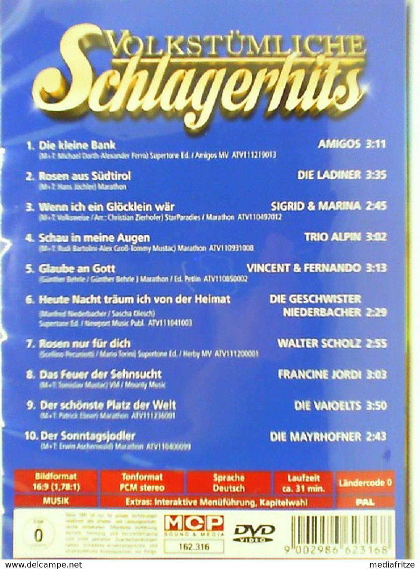 Volkstümliche Schlagerhits - Musik-DVD's