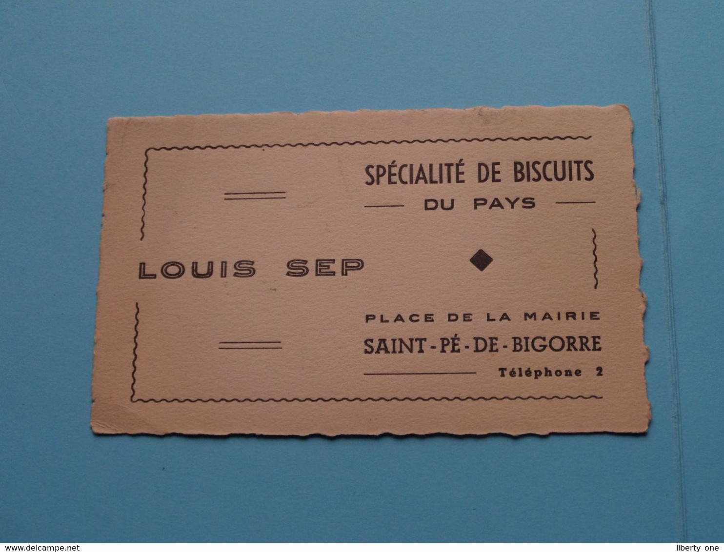 Louis SEP Specialité De Biscuits Du Pays - Place De La Mairie SAINT-Pé-de-BIGORRE ( Tél 2 ) > ( Voir / Zie Scan ) ! - Visiting Cards