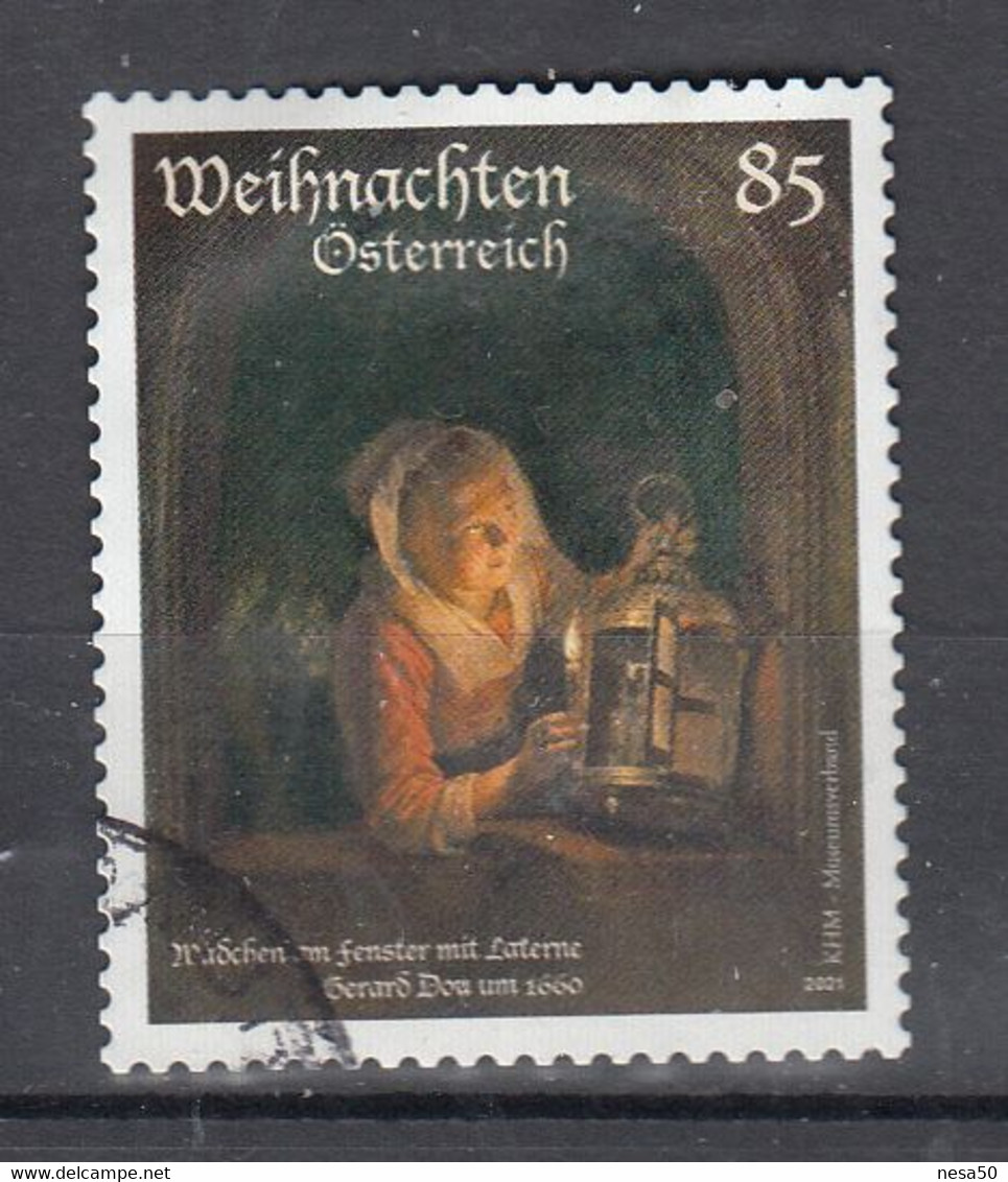 Oosterijk 2021 Mi Nr 3624  Christmas, Schilderij Van  Gerard Dou - Used Stamps