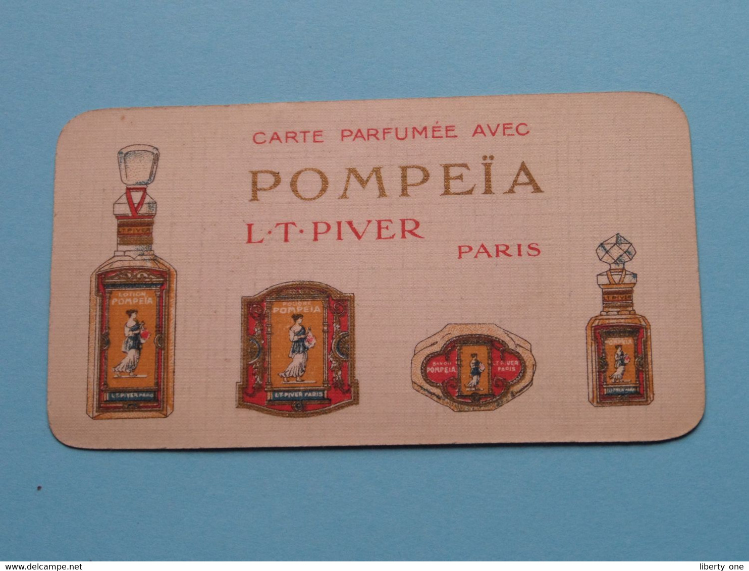 Carte Parfumée Avec POMPEÏA - L.T. Piver Paris ( Voir / Zie 2 Scan ) Calendrier 1929 / 1930 > Maison André ! - Antiguas (hasta 1960)