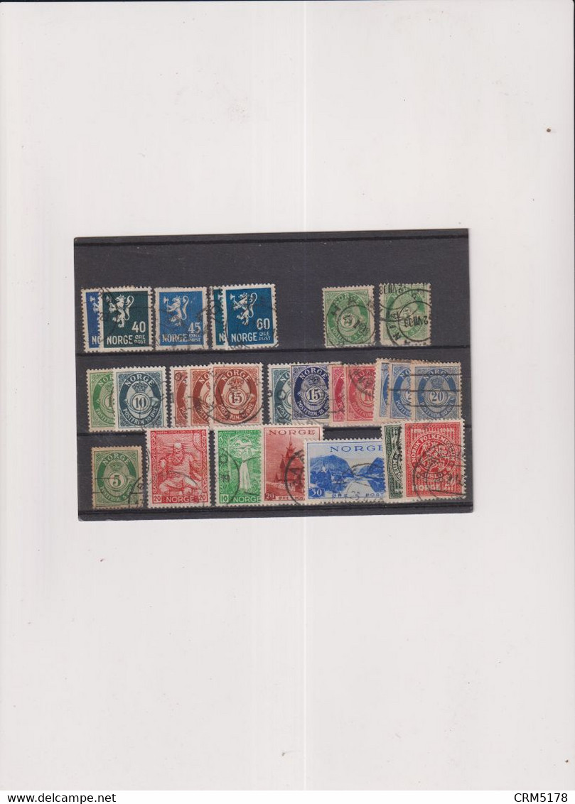 NORVEGE-LOT-FOND DE COLLECTION-OB- N°373 X-1870 - Colecciones