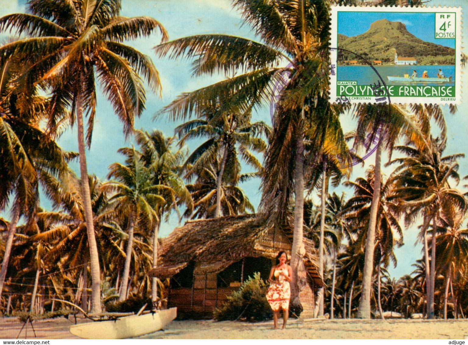 TOUAMOTOU - Fare Polynésien_Oblitération Philatélique PAPEETE * Timbre RAIATEA 4 Fr.. 2 Scan - French Polynesia