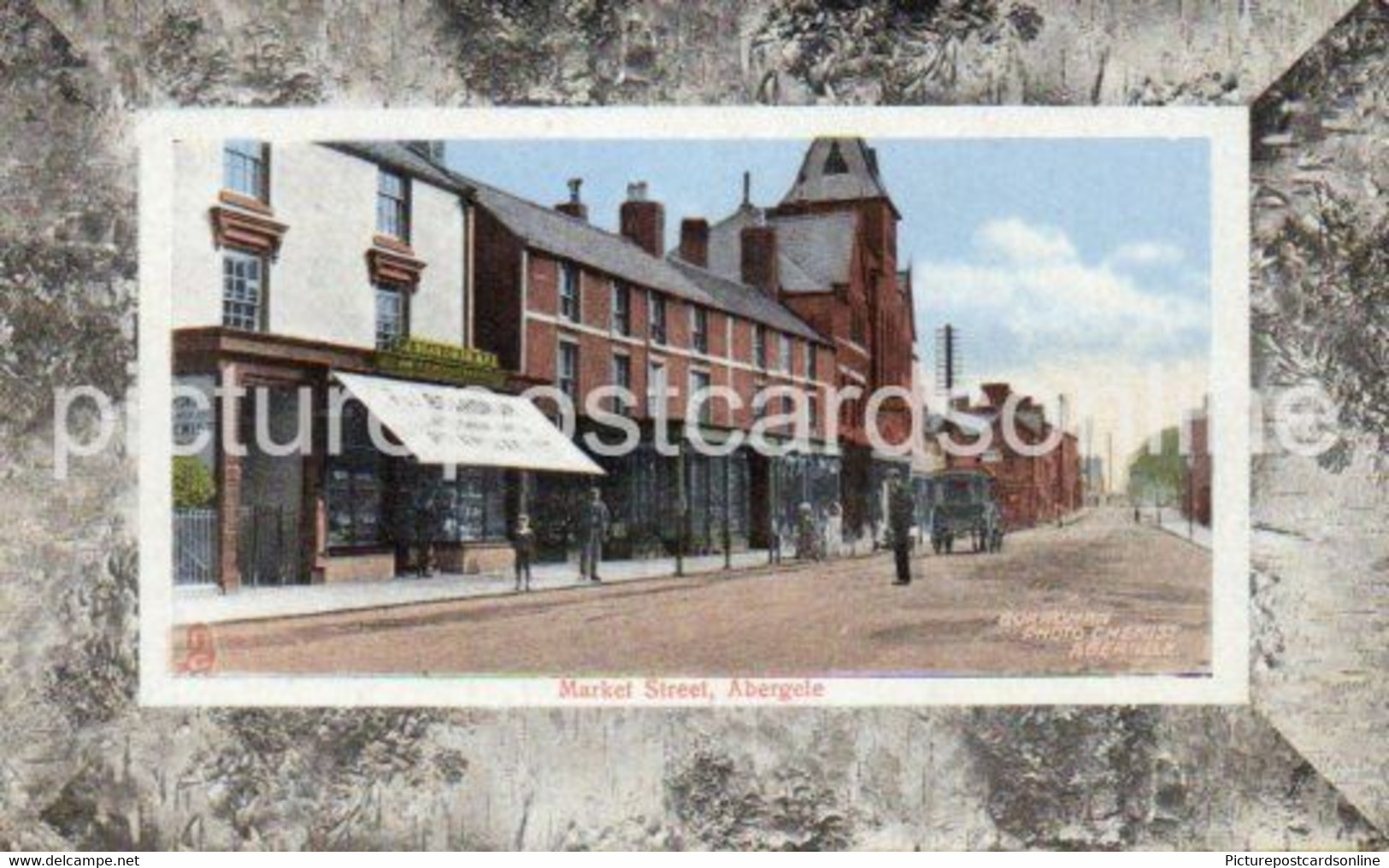 ABERGELE MARKET STREET OLD COLOUR POSTCARD NORTH WALES BORDMAN PHOTO CHEMIST ABERGELE - Denbighshire