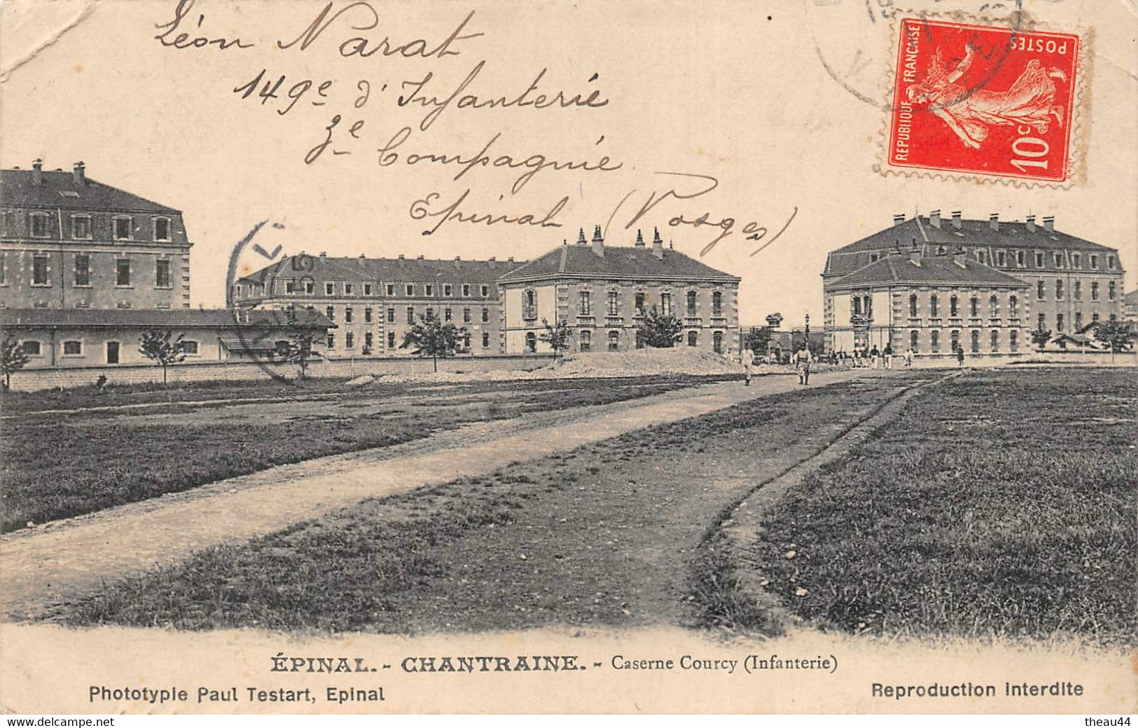 ¤¤  -  CHANTERAINE   -   Lot De 2 Cartes De La Caserne " COURCY "  -  Infanterie   -   ¤¤ - Chantraine