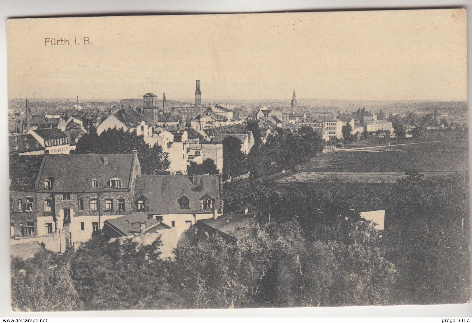 C1401) FÜRTH I. B. - Tolle Alte Ansicht Häuer Etc. BAHNPOST 1913 - Fuerth