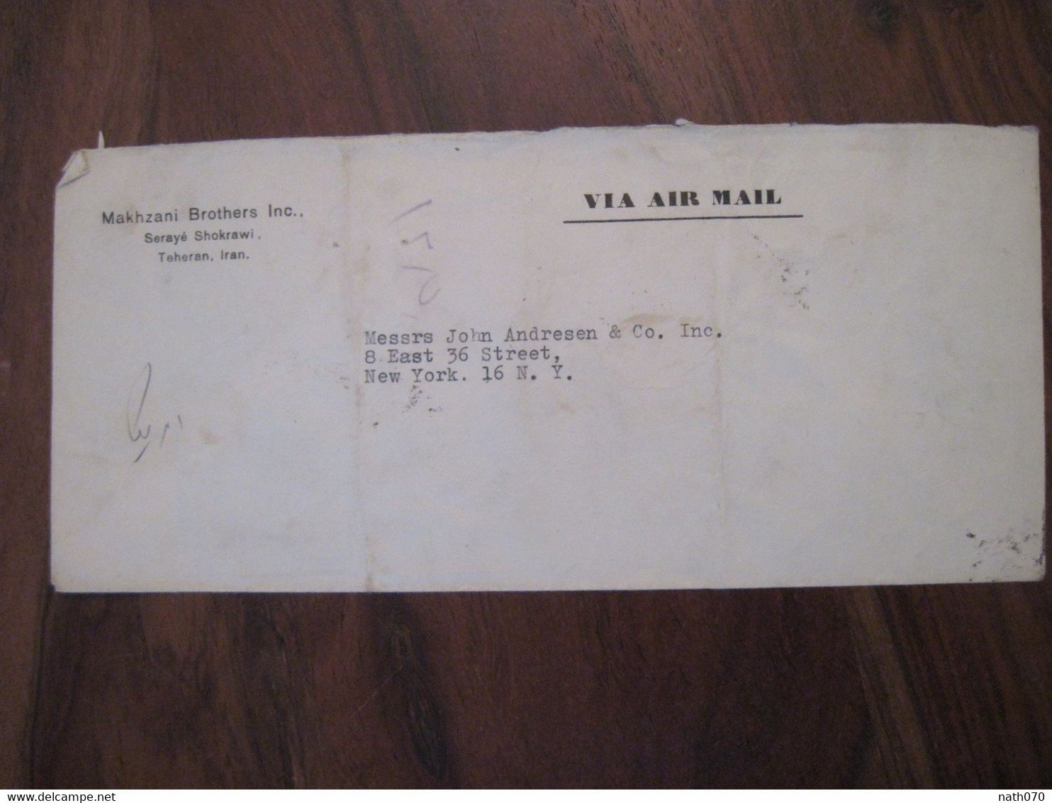 1950 Iran Air Mail Cover Usa Us NY Mit Luftpost Par Avion Flugpost - Iran