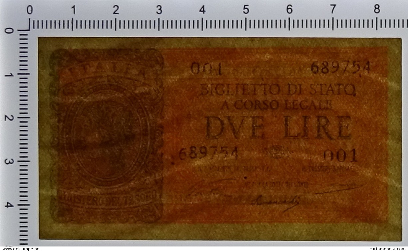 2 LIRE BIGLIETTO STATO LUOGOTENENZA VENTURA PRIMA SERIE 001 23/11/1944 SPL+ - Sonstige