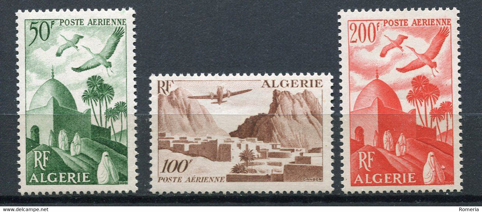 Algérie - 1949 -> 1953 - Yt PA 9 - 10 - 11  -  ** - Posta Aerea