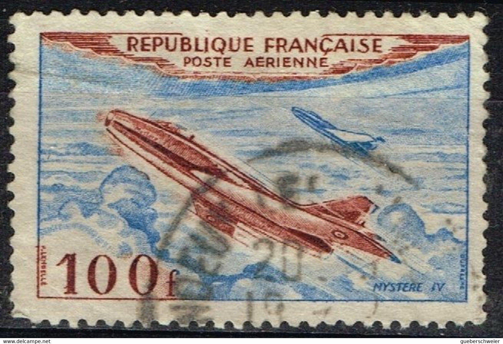 FR VAR 28 - FRANCE PA 30 Obl. Variété Cockpit Détruit - Used Stamps