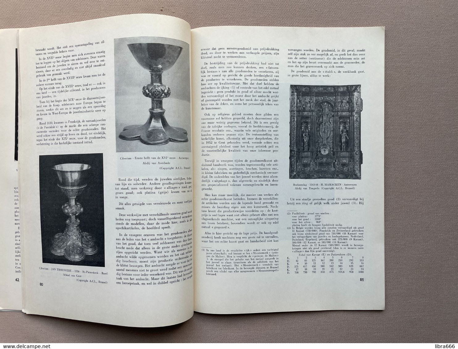 TIJDSCHRIFT van de MIDDENSTAND VAN BELGIË - DE KUNSTAMBACHTEN - 3delig 1958 - 158 blz. met omslag 29.5 x 21.5 cm.