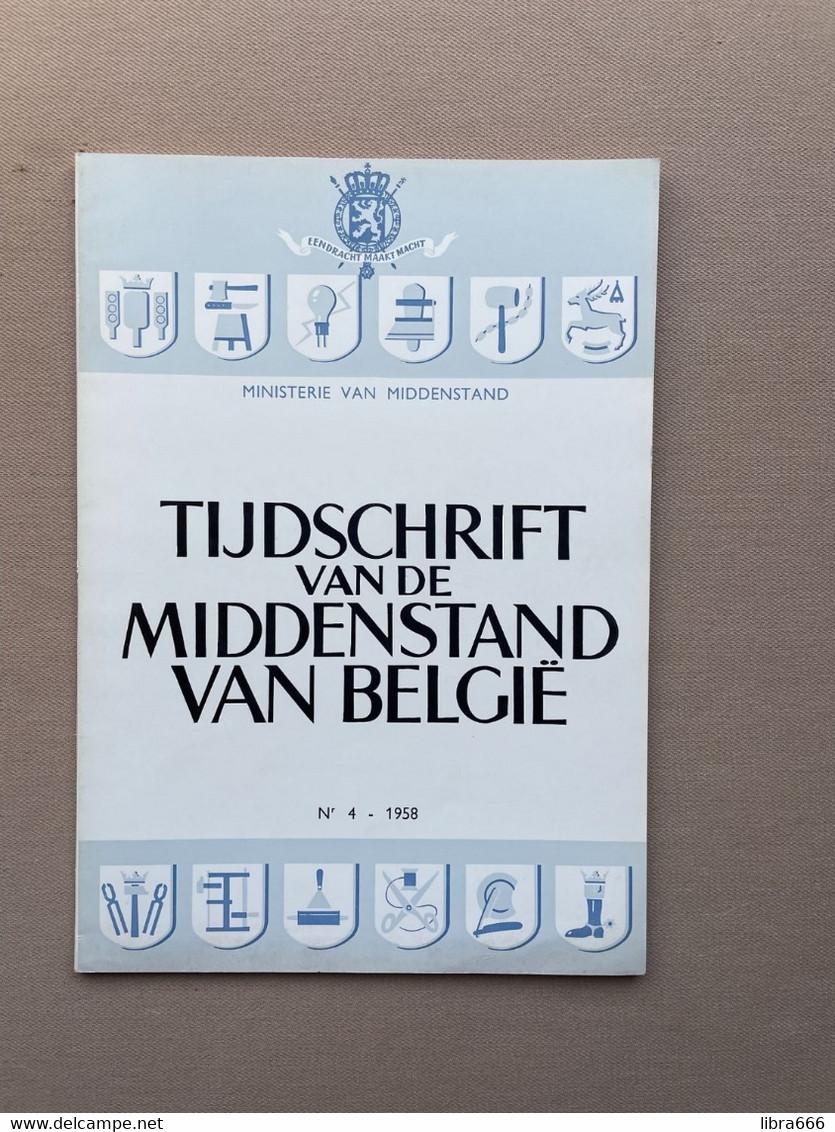 TIJDSCHRIFT van de MIDDENSTAND VAN BELGIË - DE KUNSTAMBACHTEN - 3delig 1958 - 158 blz. met omslag 29.5 x 21.5 cm.