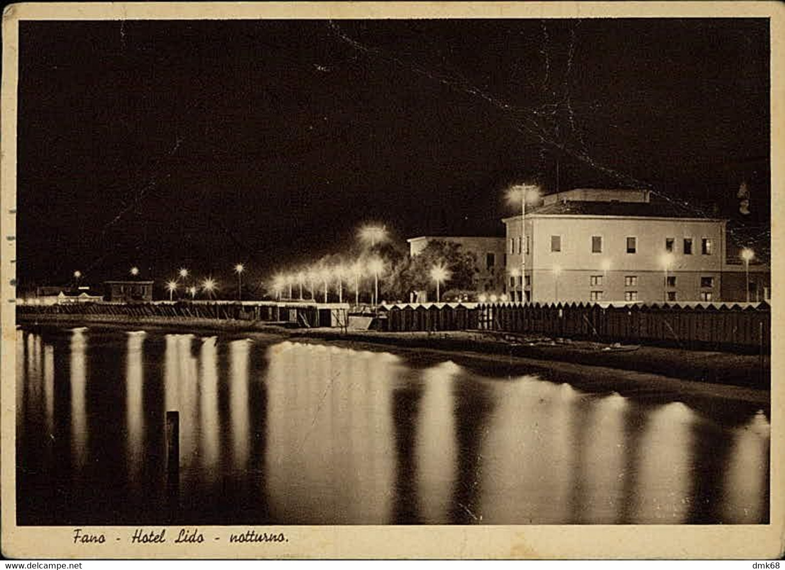 FANO - HOTEL LIDO - NOTTURNO - EDIZ. BAZZANI - 1930s (13711) - Fano