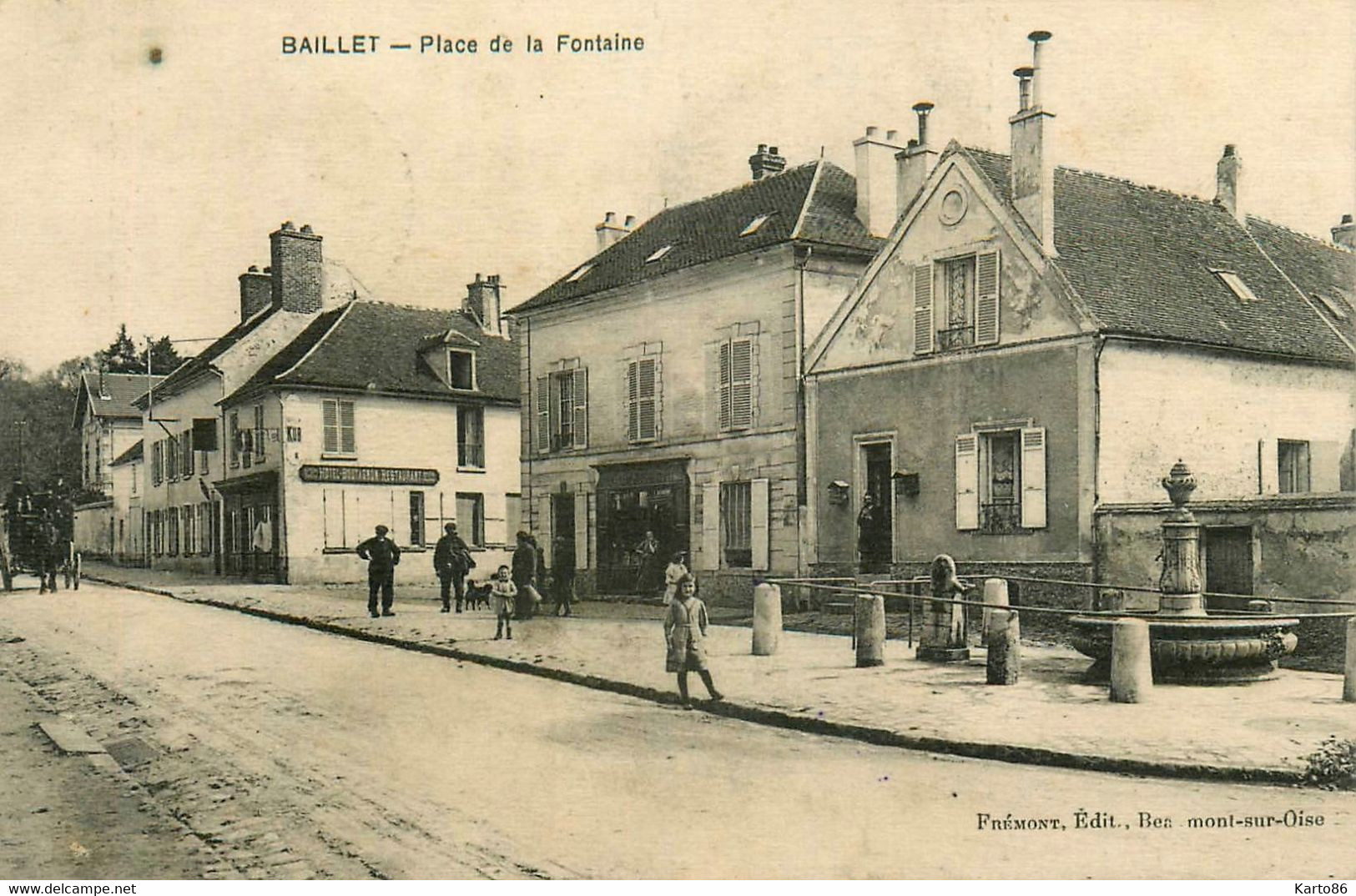 Baillet En France * Hôtel BOUTAGNON Restaurant , Place De La Fontaine * Villageois - Baillet-en-France