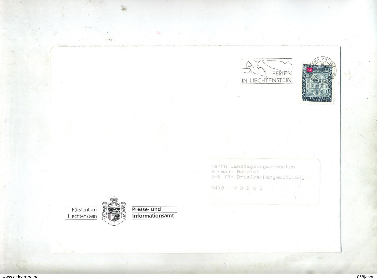 Lettre Flamme Vacances Au Liechtenstein - Franking Machines (EMA)