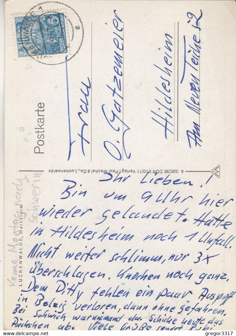 C1475) LUCKENWALDE - Marktturm 26.9.1957 - Luckenwalde