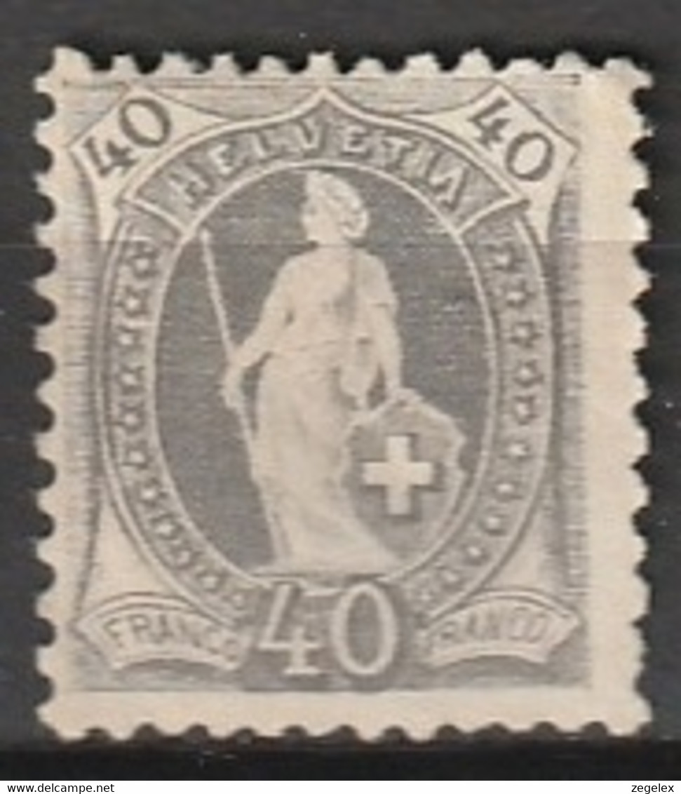 Suisse 1882-1904 Yv 75 Mi. 61 MNG (x) Ongestempeld, Sans Gomme - Unused Stamps