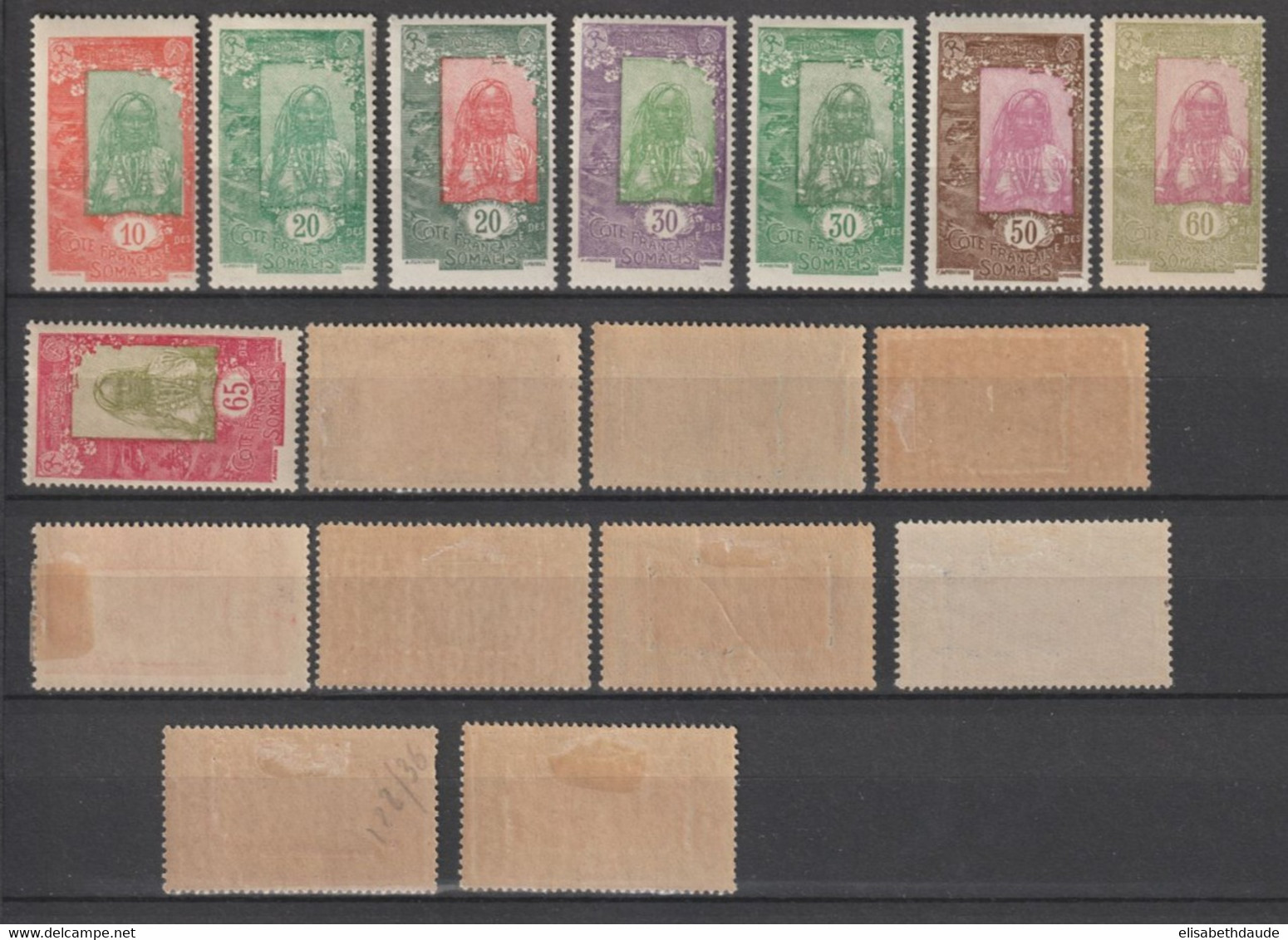 SOMALIS - 1925 - SERIE COMPLETE YVERT N° 122/136 * MH - COTE = 72.5 EUR. - Unused Stamps